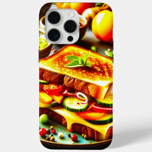 健康的な出会い寛大な：グリルチーズの喜び Case-Mate iPhoneケース (裏面)