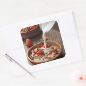 健康的な朝食 スクエアシール (封筒)