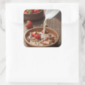 健康的な朝食 スクエアシール (バッグ)