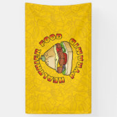 健康的な食品ピラミッド 横断幕 (縦)