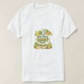 健康的に食べよう 気持ちいい メンズTシャツ Tシャツ (デザイン正面)