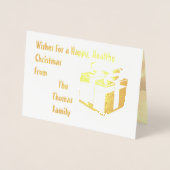 健康的スタイリッシュなクリスマス 箔カード (正面)