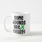 健康認識度いくつかの傷が見えない1 コーヒーマグカップ (左)