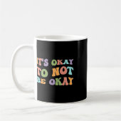 健康認識度ヒマワリOk To Not Ok コーヒーマグカップ (左)