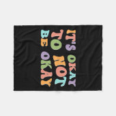 健康認識度ヒマワリOk To Not Ok フリースブランケット (正面(横))