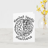 健康認識度問題花人間の脳の病気 カード (黄色い花)