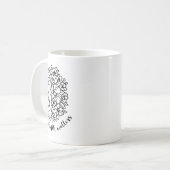 健康認識度問題花人間の脳の病気 コーヒーマグカップ (正面左)