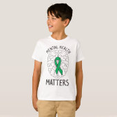 健康認識度月精神衛生問題の可能性 Tシャツ (正面フル)