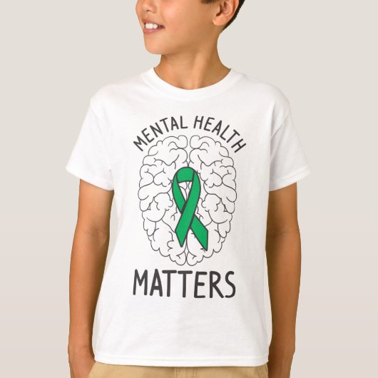 健康認識度月精神衛生問題の可能性 Tシャツ (正面)