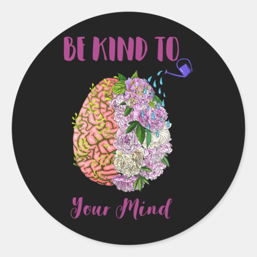 健康認識度自気に自分あなたの心に優しい1 ラウンドシール (正面)