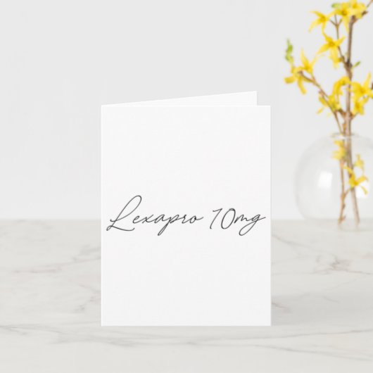 健康認識度- lexapro 10mg – 筆記体 カード (黄色い花)
