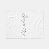 健康認識度- lexapro 10mg – 筆記体 フリースブランケット (正面(横))