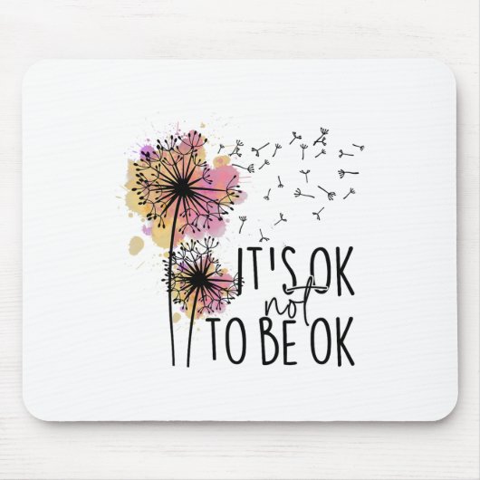 健康認識度Its OkしないOk Dandelion Flo マウスパッド (正面)