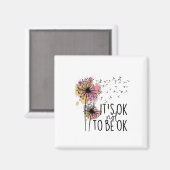 健康認識度Its OkしないOk Dandelion Flo マグネット (正面/裏面)