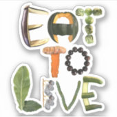 健康食べなのリマ食べインダ – 食べ物 シール (正面)