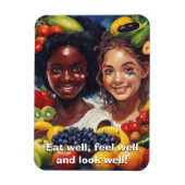 健康食べ的 マグネット (縦)