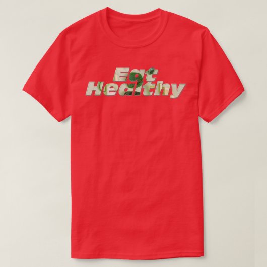 健康食べ的 Tシャツ (デザイン正面)
