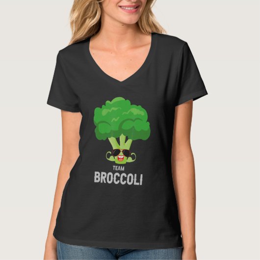 健康食べI愛チームBlocoli植物ベースのディスタ Tシャツ (正面)
