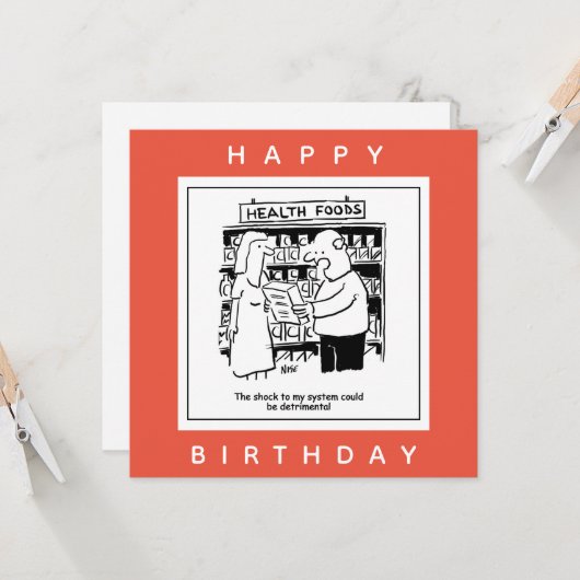健康食品がシステム漫画にショックを受ける可能性がある カード (正面/裏面インサイチュ)