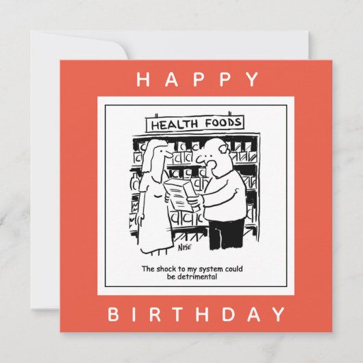 健康食品がシステム漫画にショックを受ける可能性がある カード (正面)