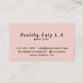 健康食品の名刺の夏の配達 名刺 (裏面)