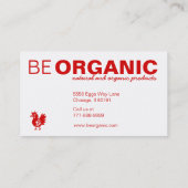 健康食品の名刺 名刺 (裏面)