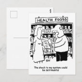 健康食品は人間の健康に悪影響を及ぼす可能性 ポストカード (正面/裏面)