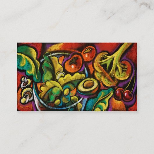 健康食品サラダ芸術の名刺 名刺 (正面)