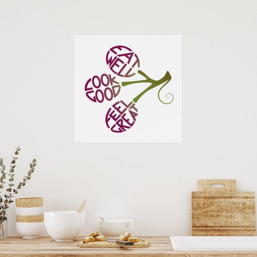 健康食品引用文デザインフィットネス動機 ポスター (キッチン)