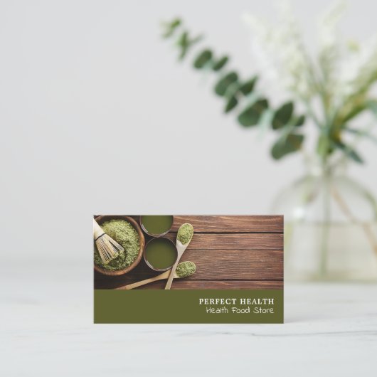 健康食品素朴店の名刺 名刺 (スタンド正面)