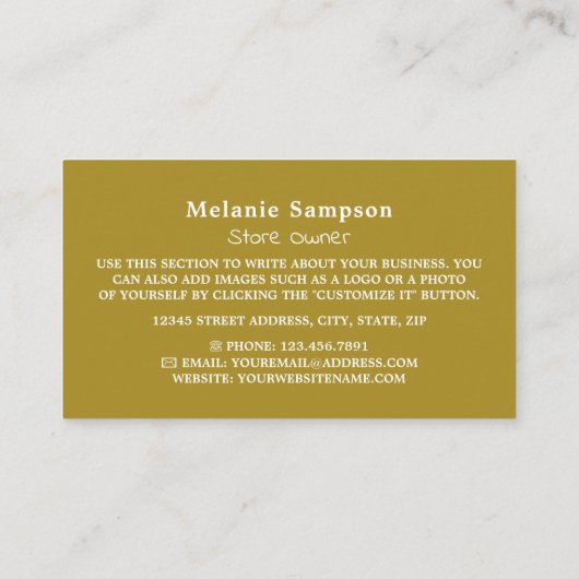 健康食品・健康食品店 名刺 (裏面)