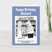 健康食食べ品に警戒する人 カード (正面)