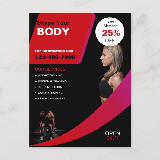 健康・フィットネス事業 ポストカード (正面)