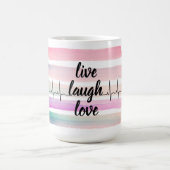 健康、人生、笑い コーヒーマグカップ (中央)