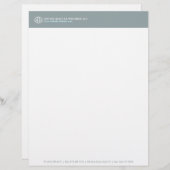 健康・健康レターヘッド用ロータスブロッサムロゴ レターヘッド (正面/裏面)