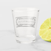 健康、幸せ、愛、笑い ショットグラス (裏面)