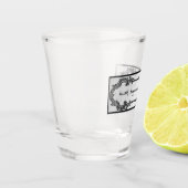健康、幸せ、愛、笑い ショットグラス (左)