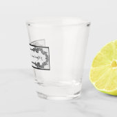 健康、幸せ、愛、笑い ショットグラス (右)