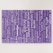 健康 – 数々の言語国際的 – 健康 ジグソーパズル (横)