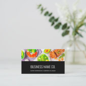 健康/食品名刺/黒BG 名刺 (スタンド正面)