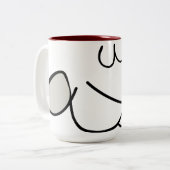 健康"Sa77a"はマグに2ある調子を与えました ツートーンマグカップ (正面左)