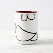 健康"Sa77a"はマグに2ある調子を与えました ツートーンマグカップ (中央)