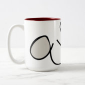 健康"Sa77a"はマグに2ある調子を与えました ツートーンマグカップ (左)