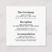 側はっきりした文字白黒結婚詳細 エンクロージャーカード (裏面)