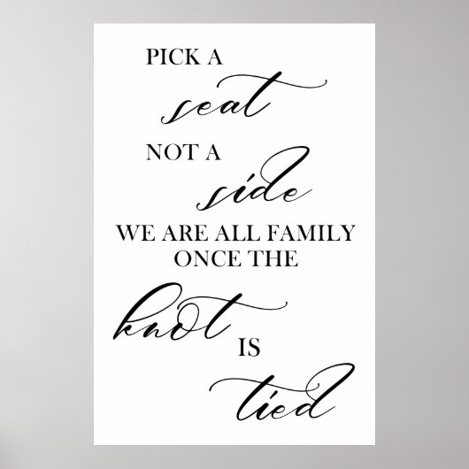 側板ではなく座席を結婚選ぶ ポスター (正面)