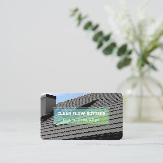 側溝屋根 名刺 (スタンド正面)