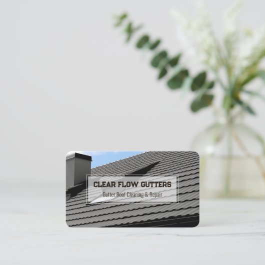 側溝屋根 名刺 (スタンド正面)