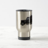 側面のプロフィールの半黒のトレーラートラック トラベルマグ (中央)