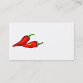 側面の2赤いチリペッパー 名刺 (裏面)