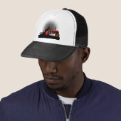 側面を運転しているヴィンテージの農場トラクターの農家 キャップ (インサイチュ)